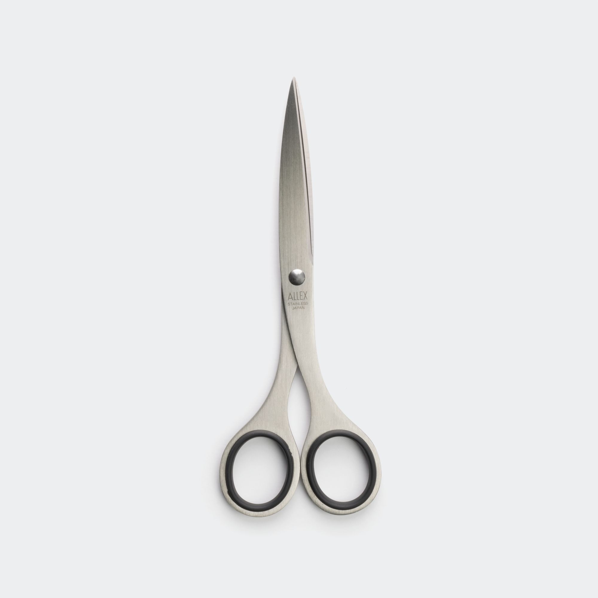  ALLEX Japanese Office Scissors for Desk, Small 5.3 All Purpose  Scissors, Made in JAPAN, All Metal Sharp Japanese Stainless Steel Blade  with Non-Slip Soft Ring, Black : Office Products