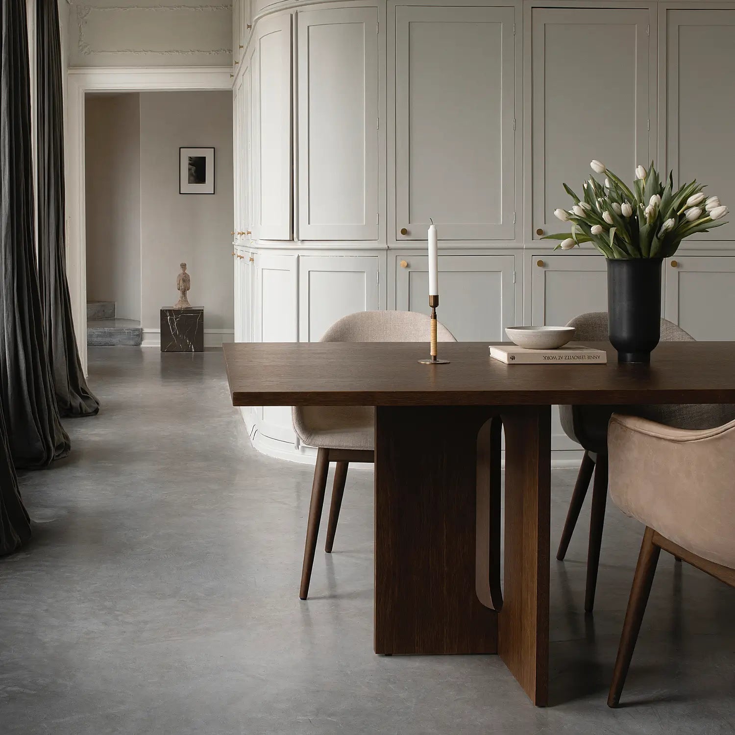 Audo Copenhagen Androgyne Dining Table, Rectangular 83" Dark Stained Oak - KANSO