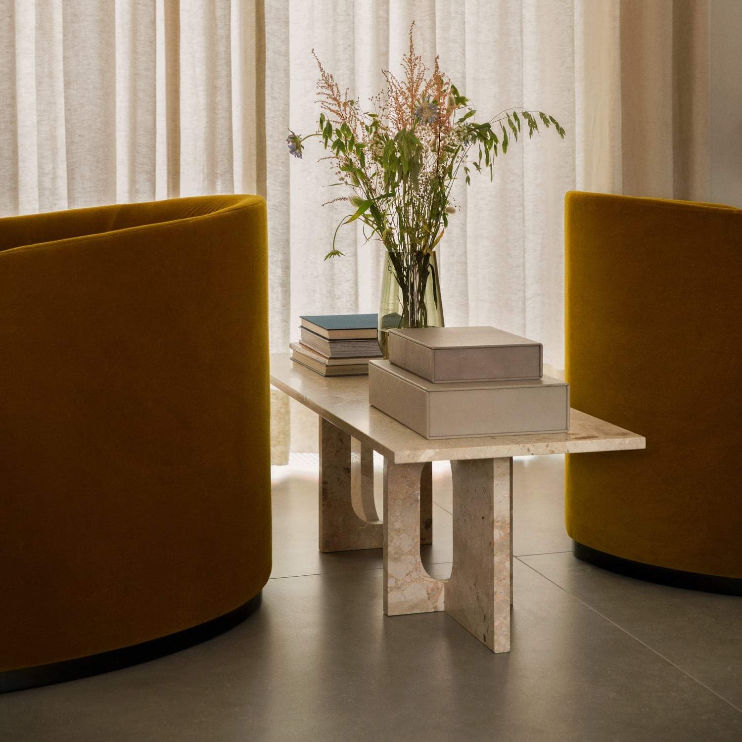 Audo Copenhagen Androgyne Lounge Table Kinus Breccia - KANSO#Base/Top_Kinus Breccia
