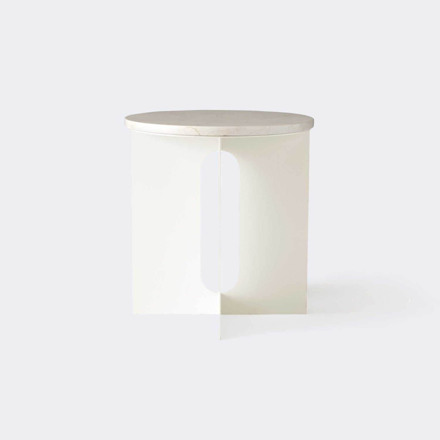 Audo Copenhagen Androgyne Side Table, 16.5in Ivory Marble - KANSO#Material_Ivory Marble