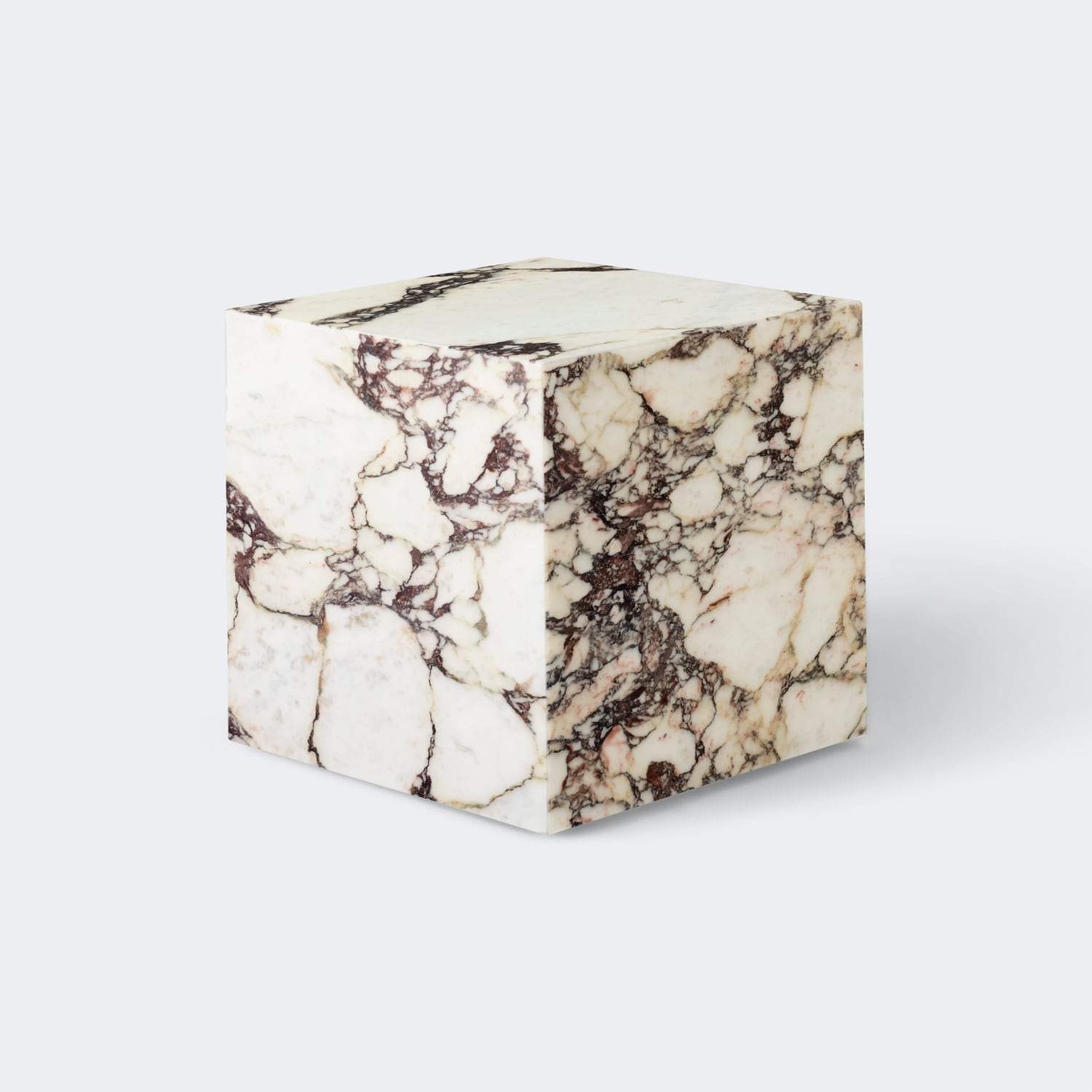 Audo Copenhagen Marble Plinth, Cubic Rose Marble - KANSO#Color_Rose Marble