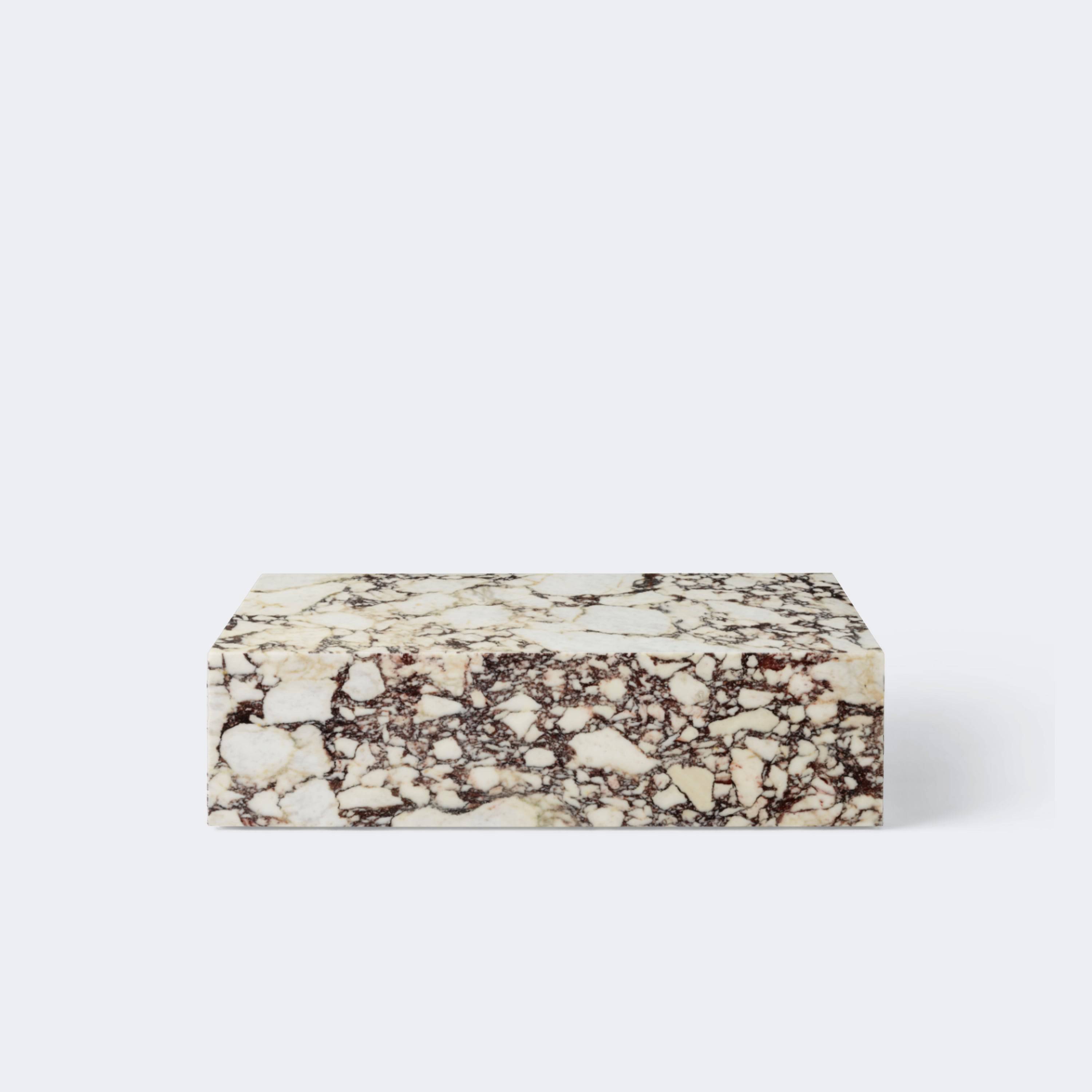 Audo Copenhagen Marble Plinth, Low Calacatta Marble - KANSO#Color_Calacatta Marble