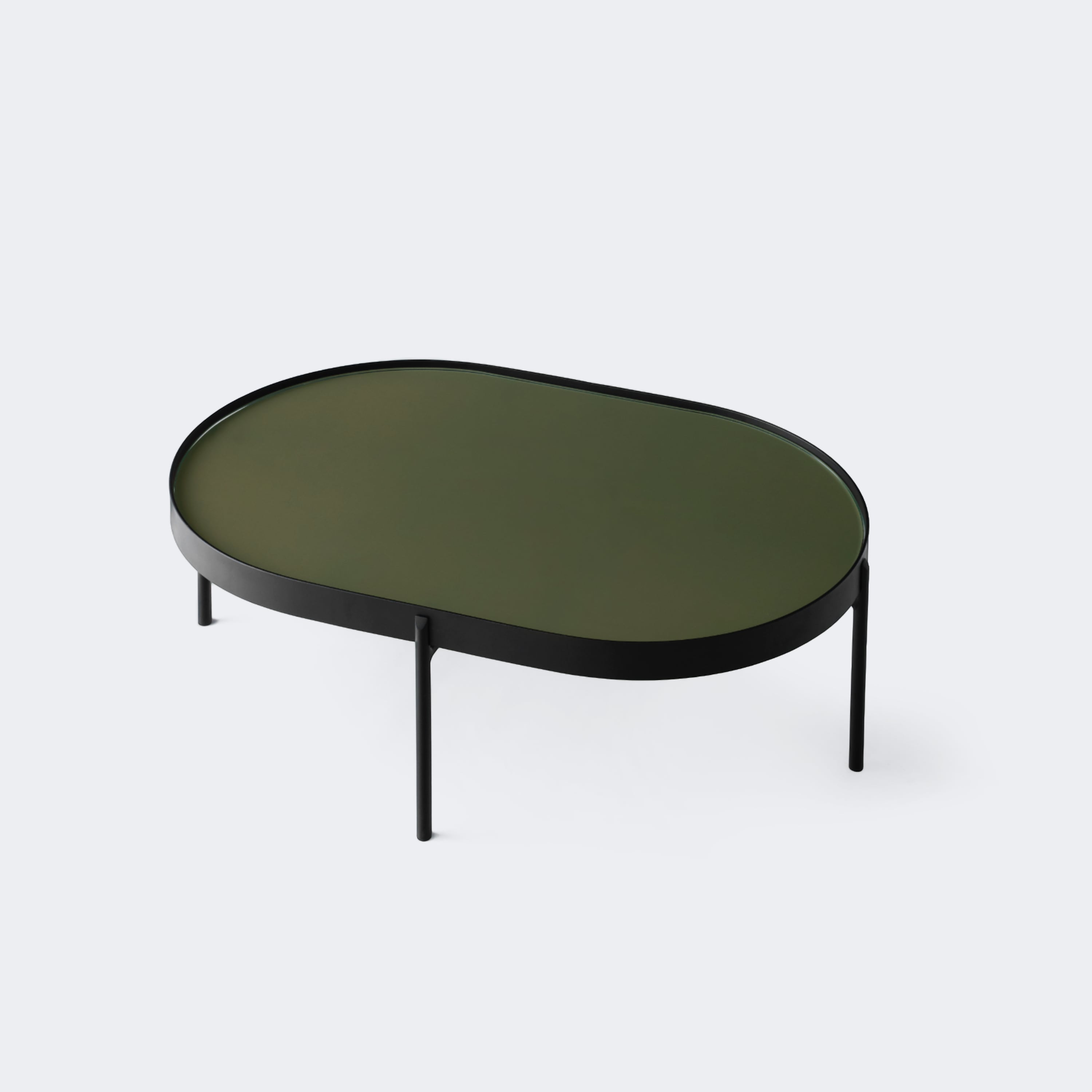 Audo Copenhagen NoNo Table Large, Dark Green Glass - KANSO#Size/Finish_Large, Dark Green Glass
