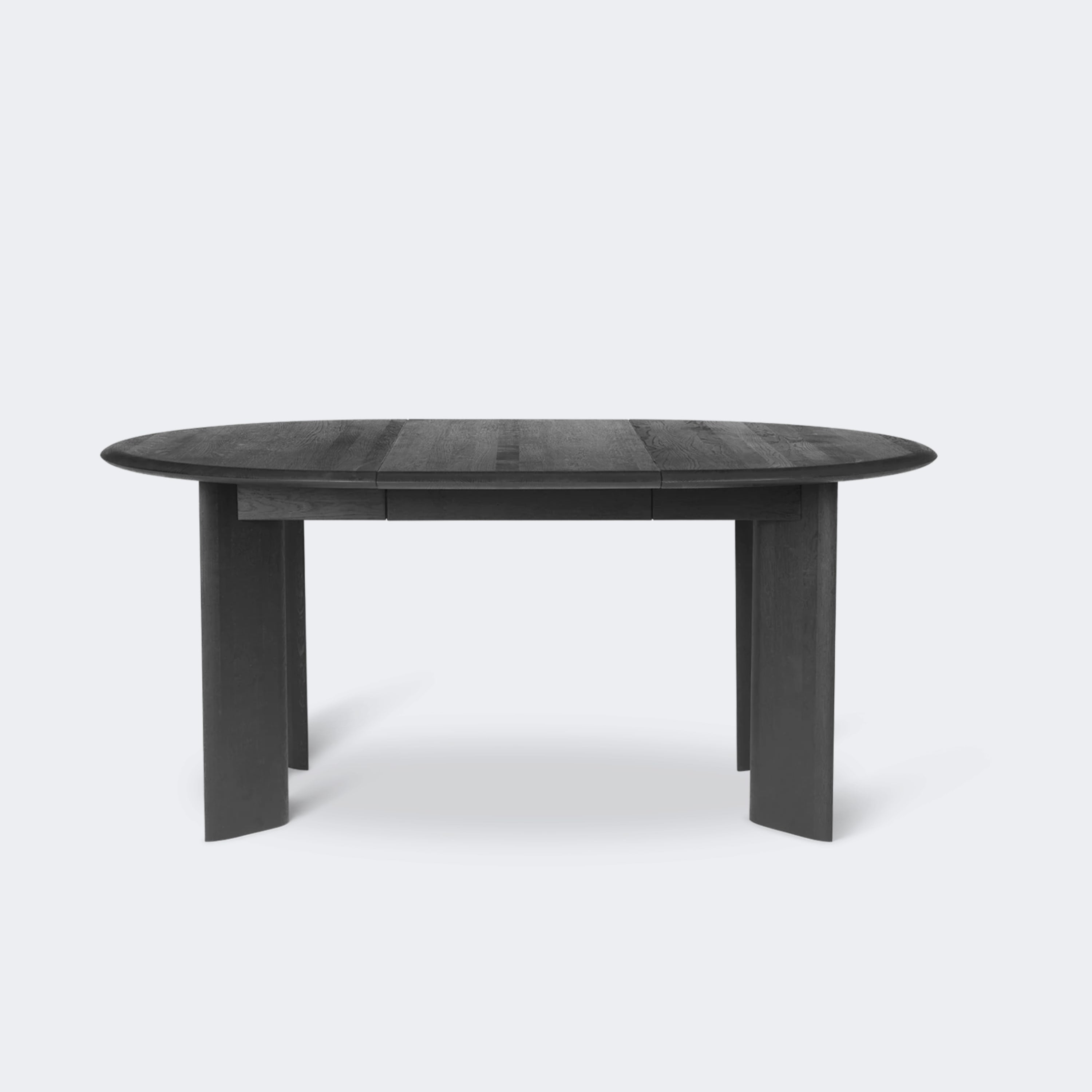 Ferm Living Bevel Table, Extendable Extendable x 1 Black Oiled Oak - KANSO