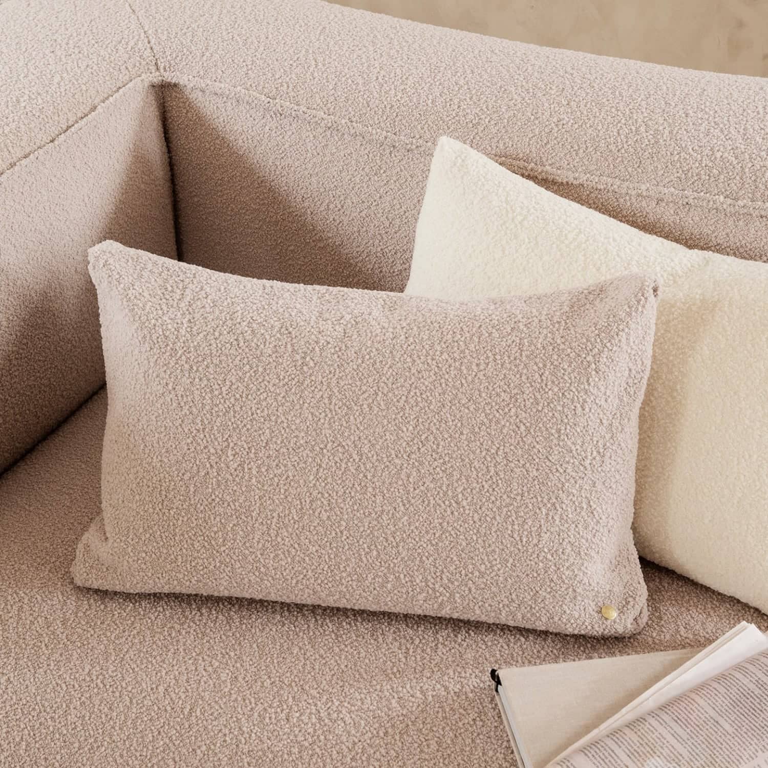 Ferm Living Clean Cushion - Wool Boule Sugar Kelp - KANSO