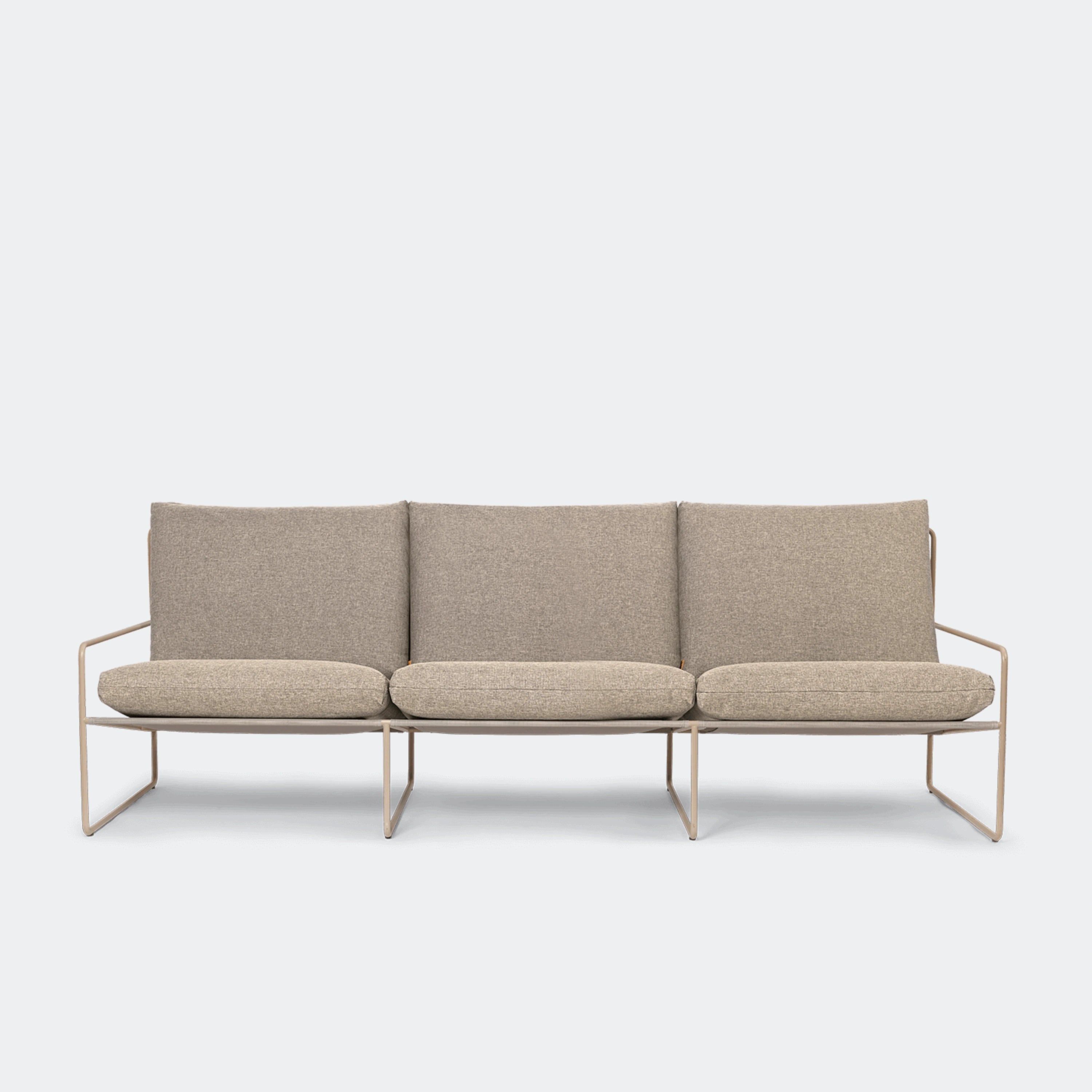 Ferm Living Desert Sofa 3 Seater Dolce - Cashmere/Dark Sand - KANSO