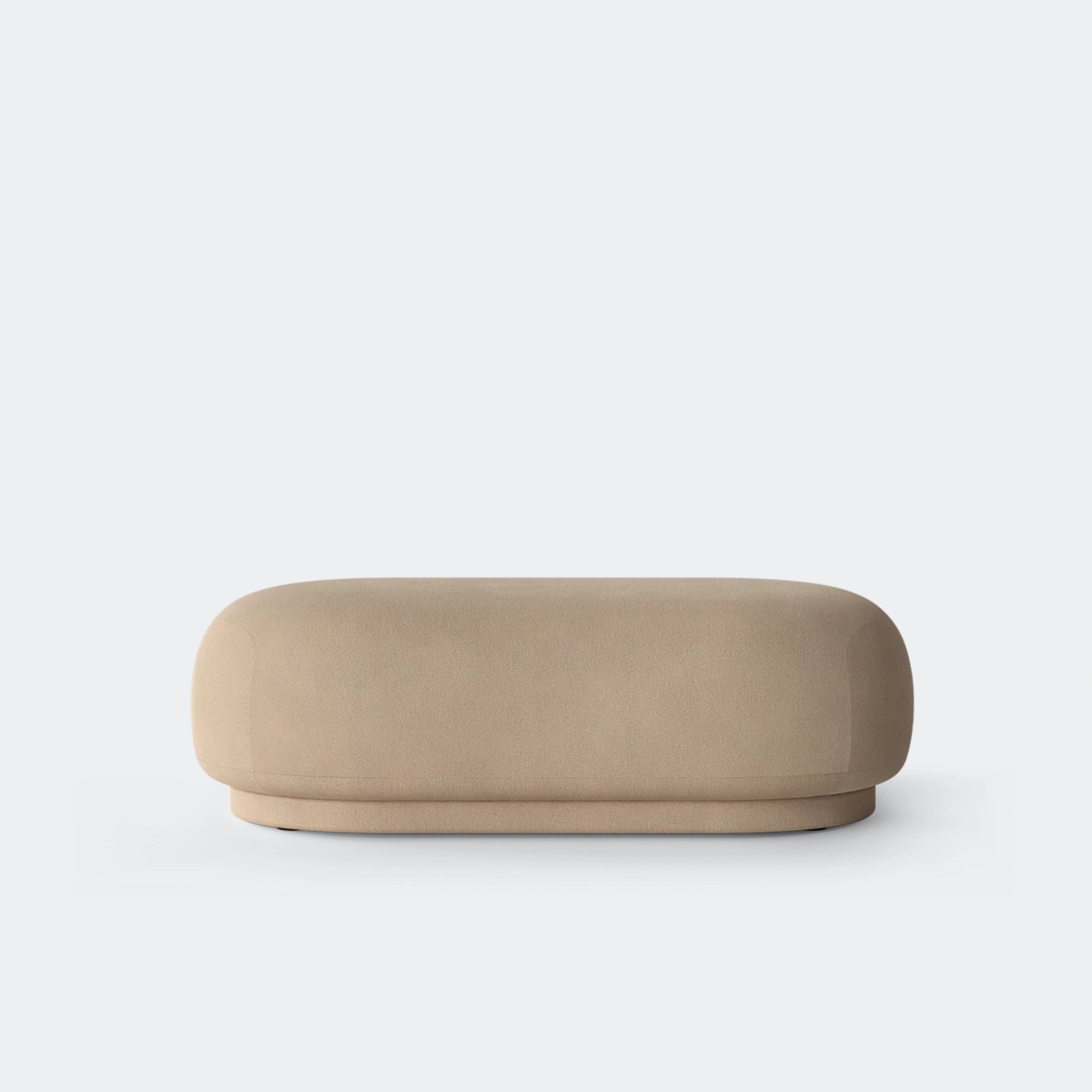 Ferm Living Rico Ottoman Made To Order (12-14 Weeks) Brushed, Sand - KANSO#Fabric_Brushed, Sand