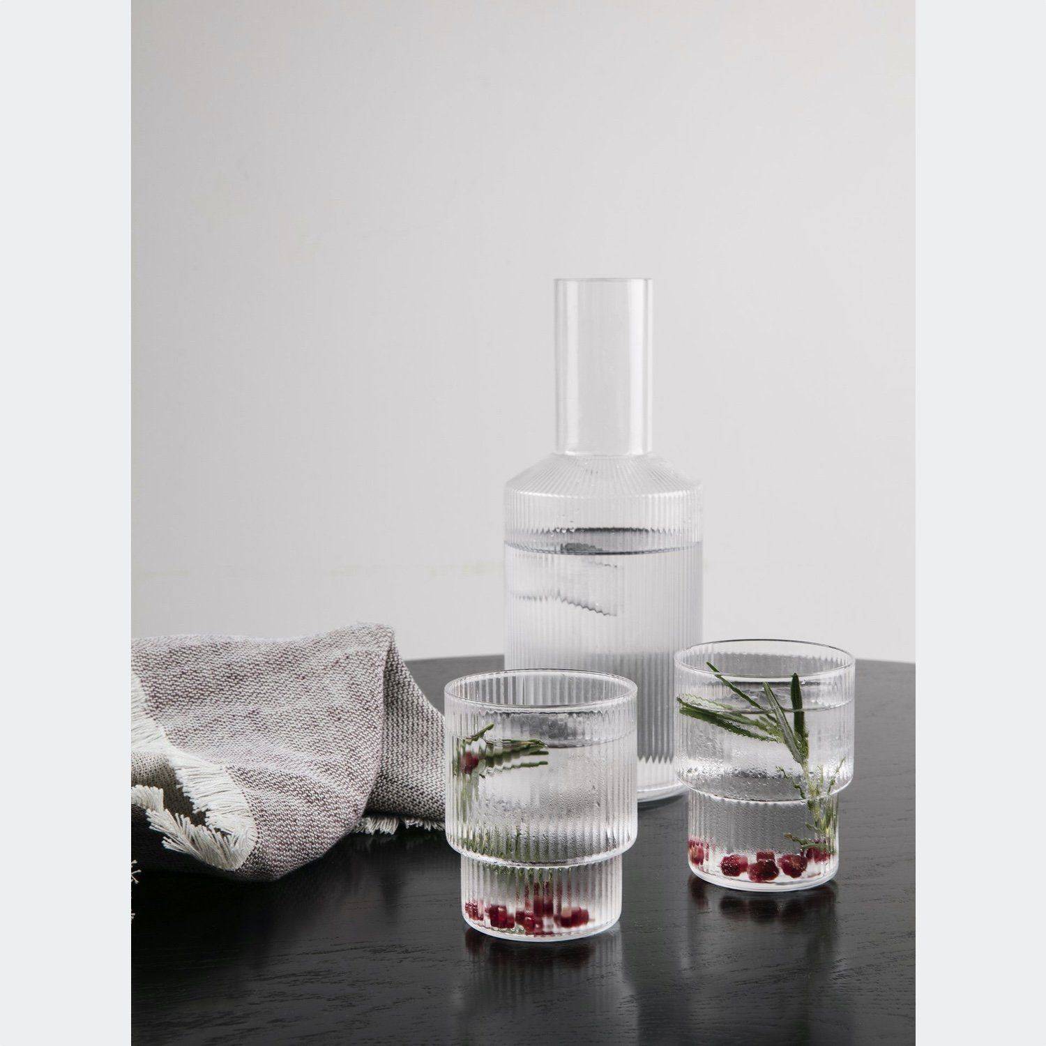 Ferm Living Ripple Carafe Smoked Grey - KANSO#Color_Clear