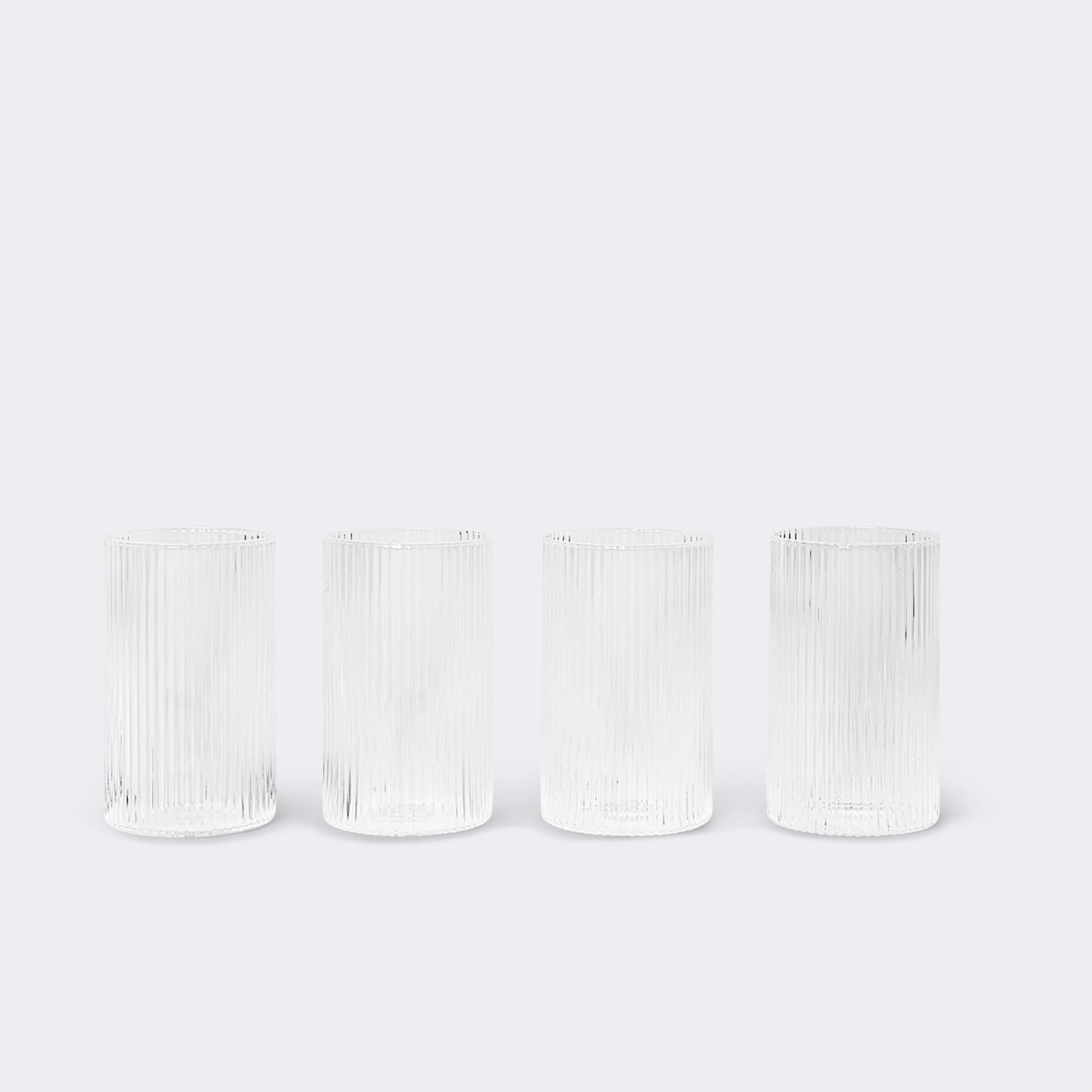 Ferm Living - Ripple Glass - Set of 4 - Clear