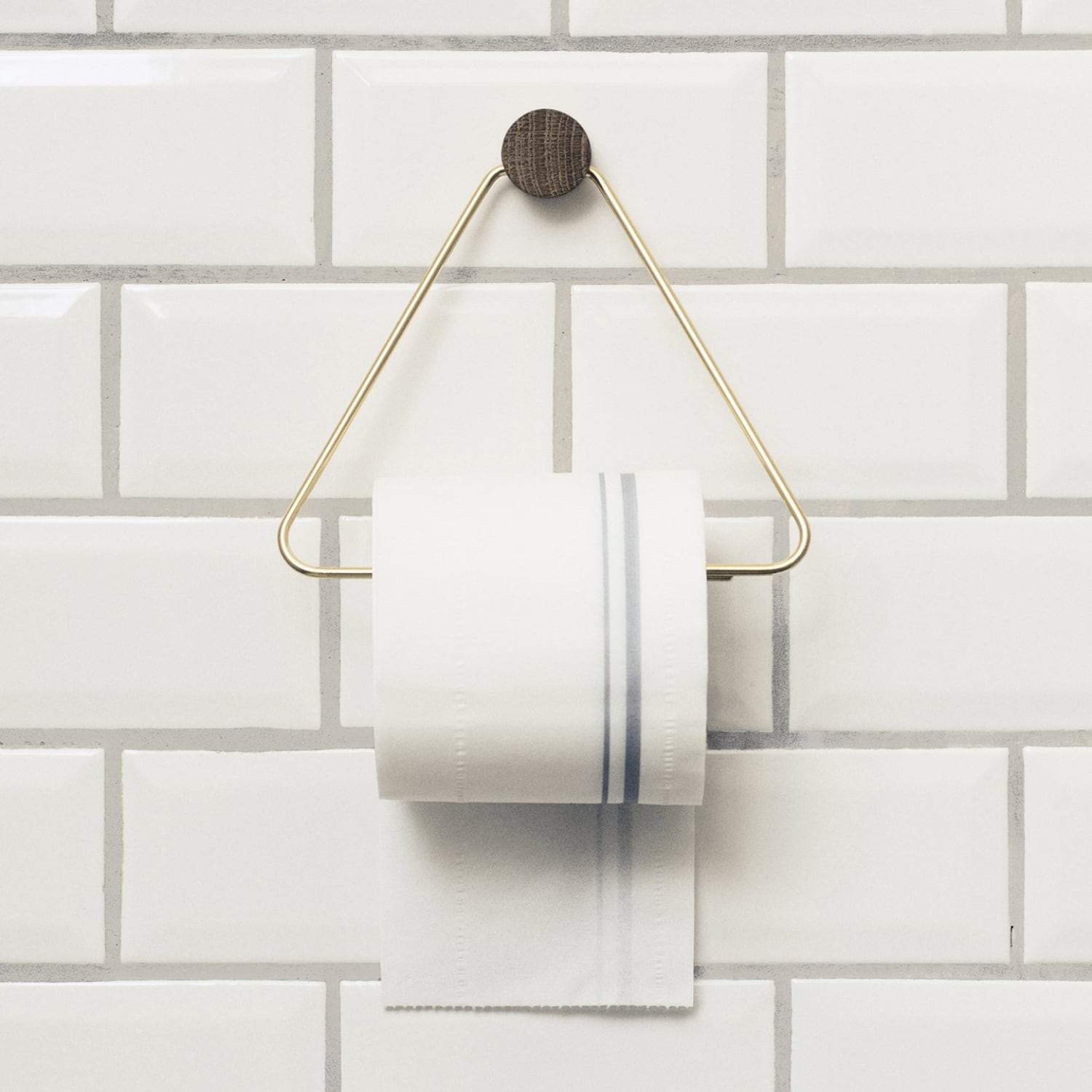 Ferm Living Toilet Paper Holder, Brass - KANSO