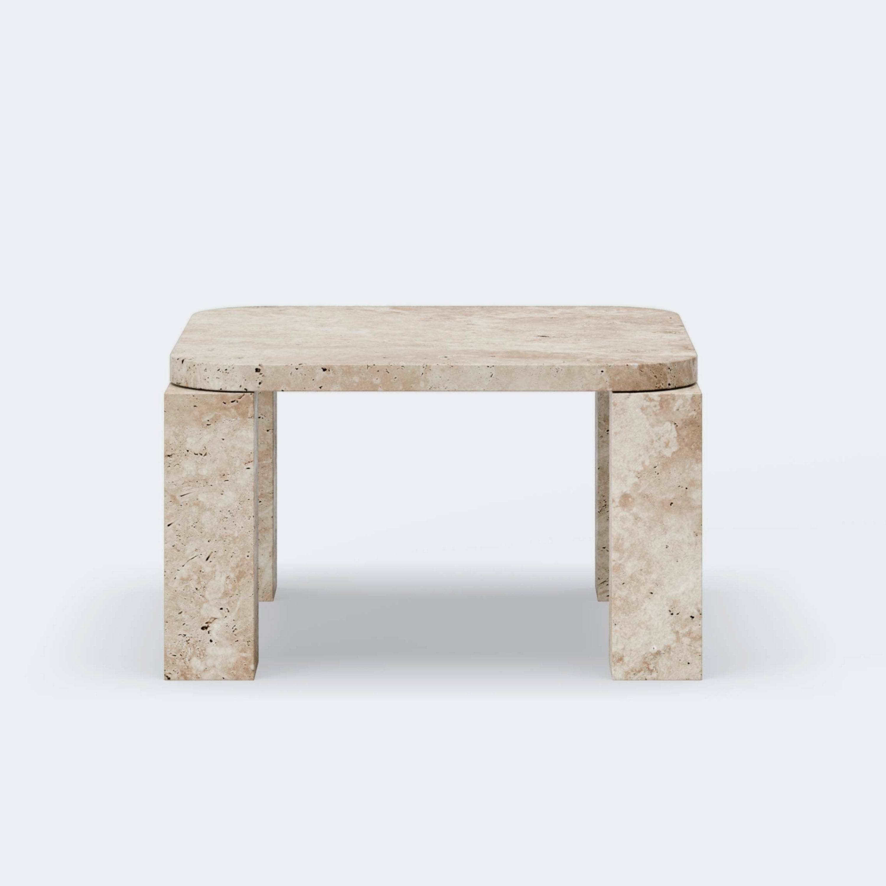 New Works Atlas Coffee Table Small Travertine - KANSO