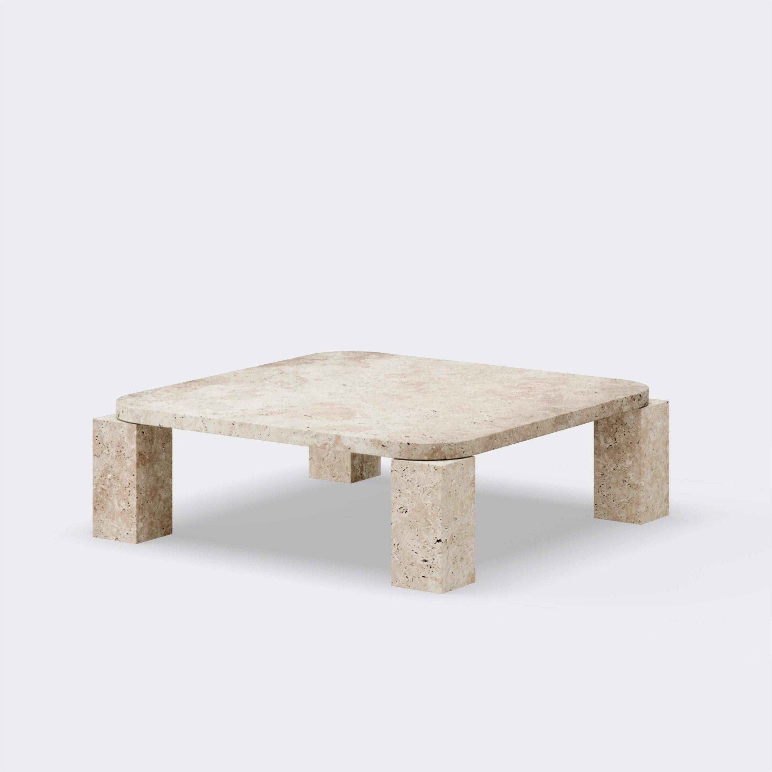 New Works Atlas Coffee Table Large Travertine - KANSO