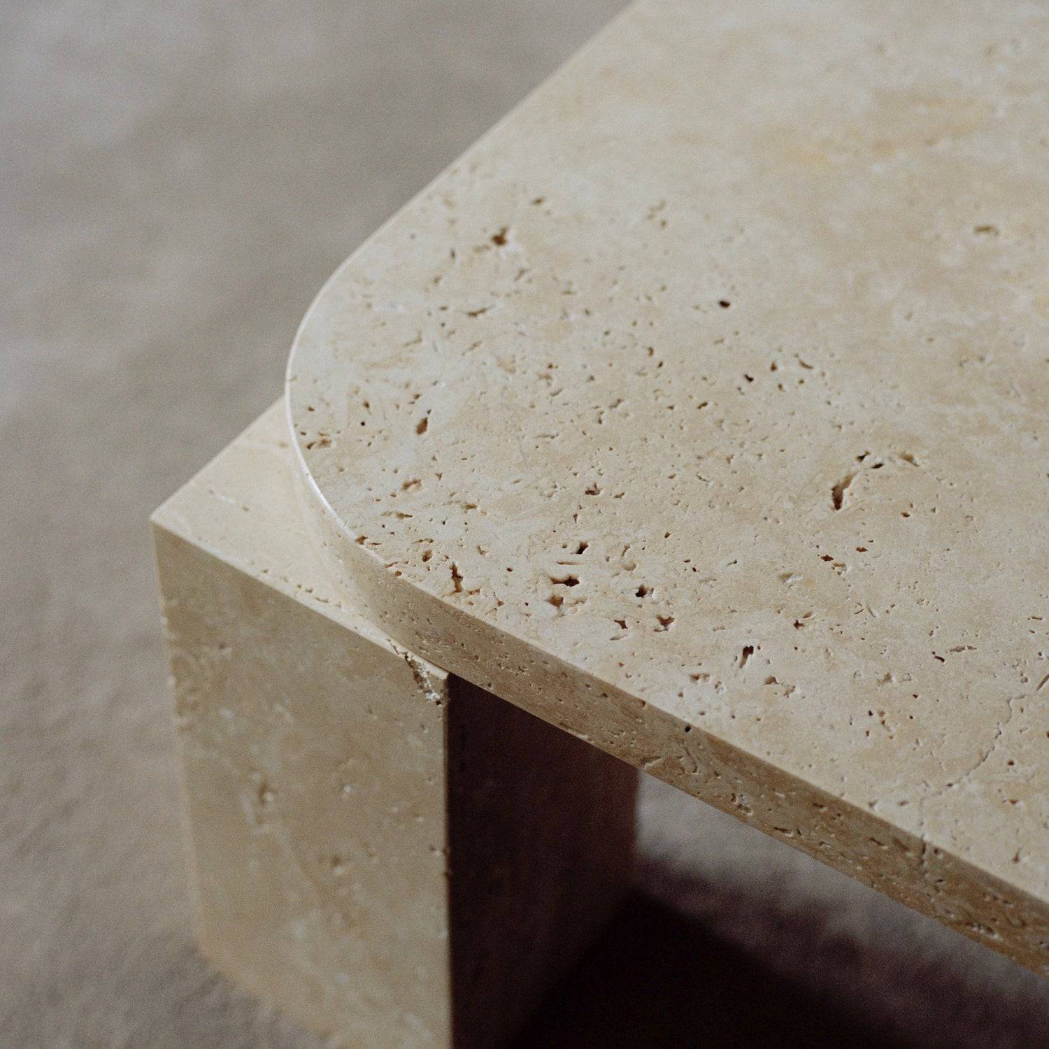 New Works Atlas Coffee Table Small Travertine - KANSO