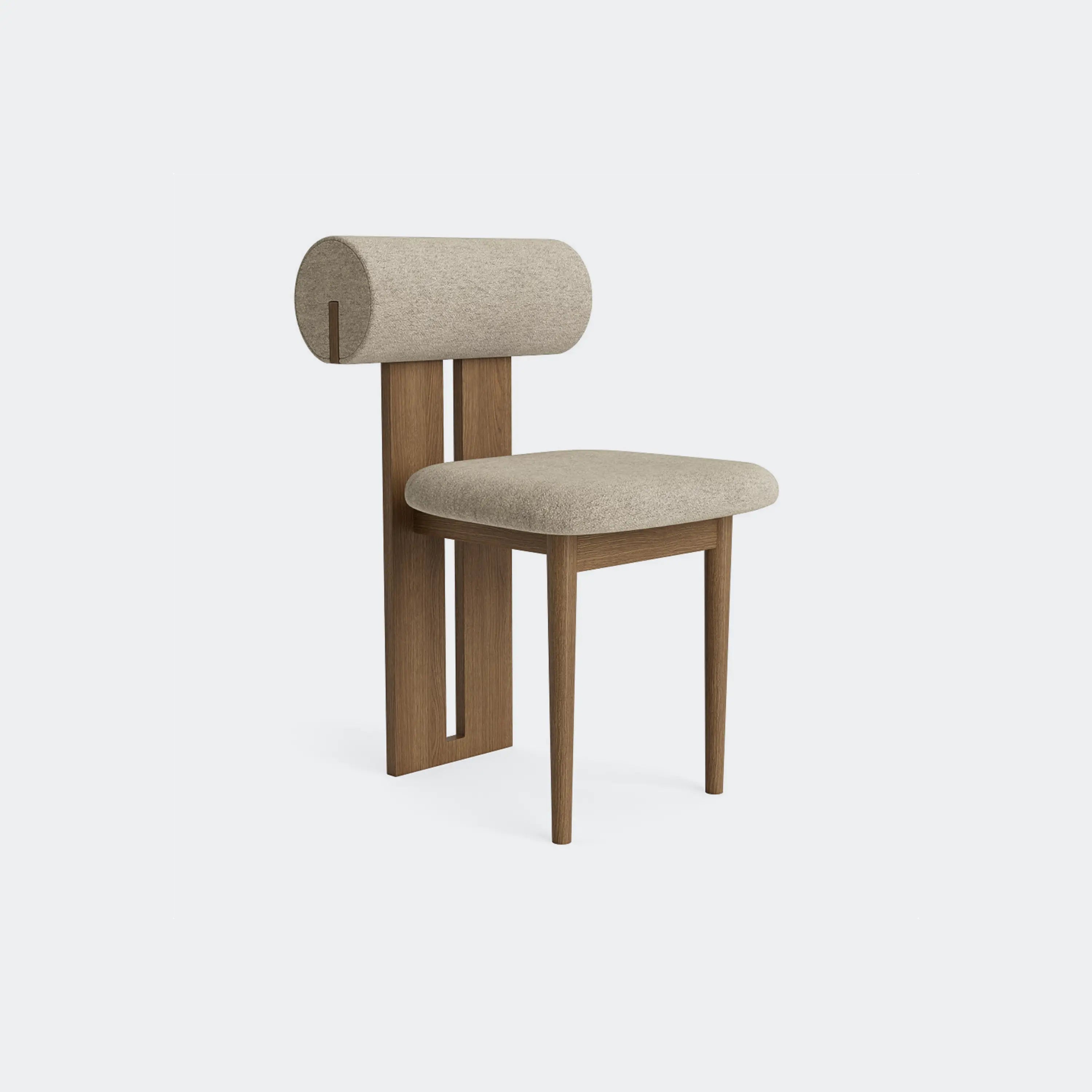 Norr11 Hippo Dining Chair Made To Order Light Smoked Oak Barnum Bouclé 3 - KANSO