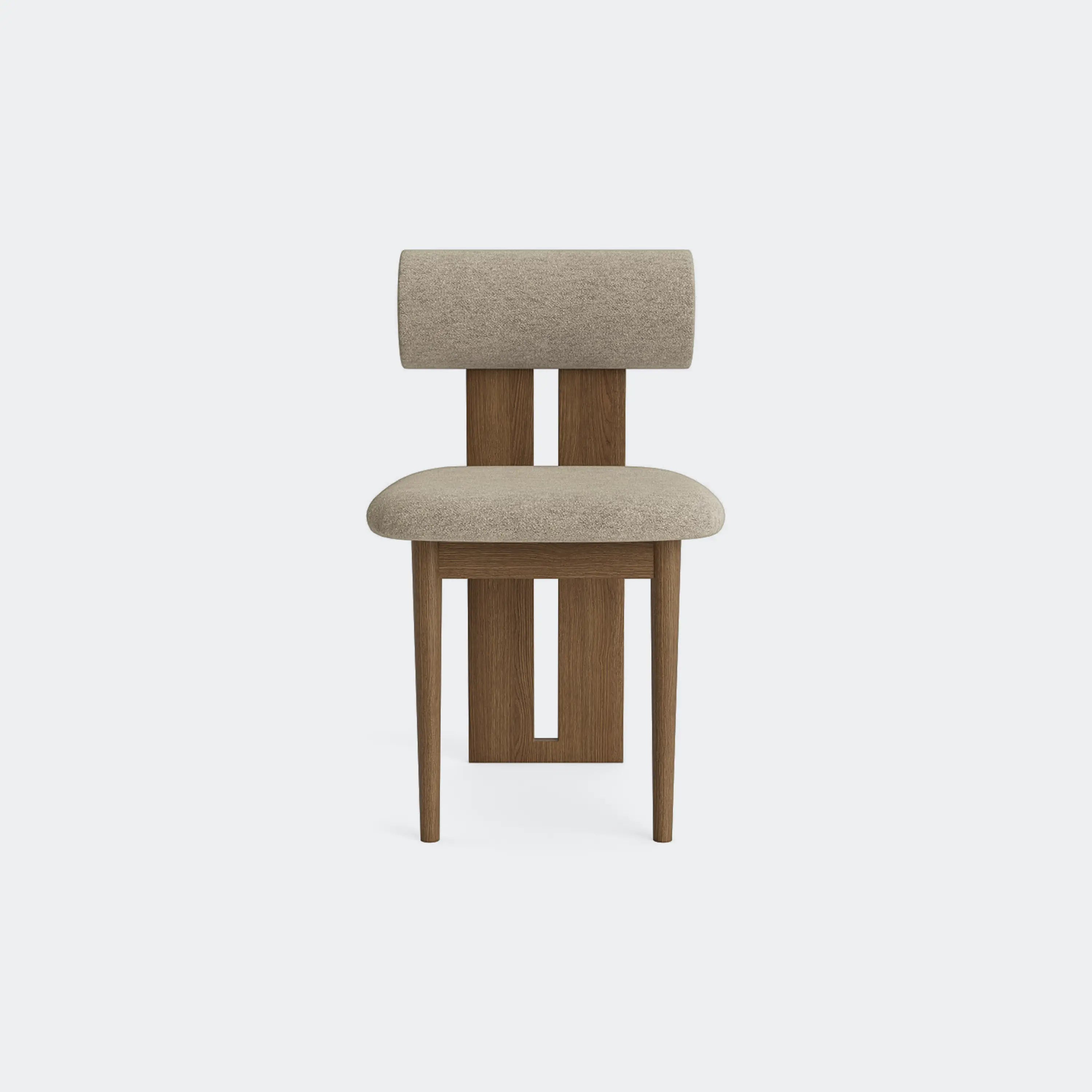 Norr11 Hippo Dining Chair Made To Order Light Smoked Oak Barnum Bouclé 3 - KANSO