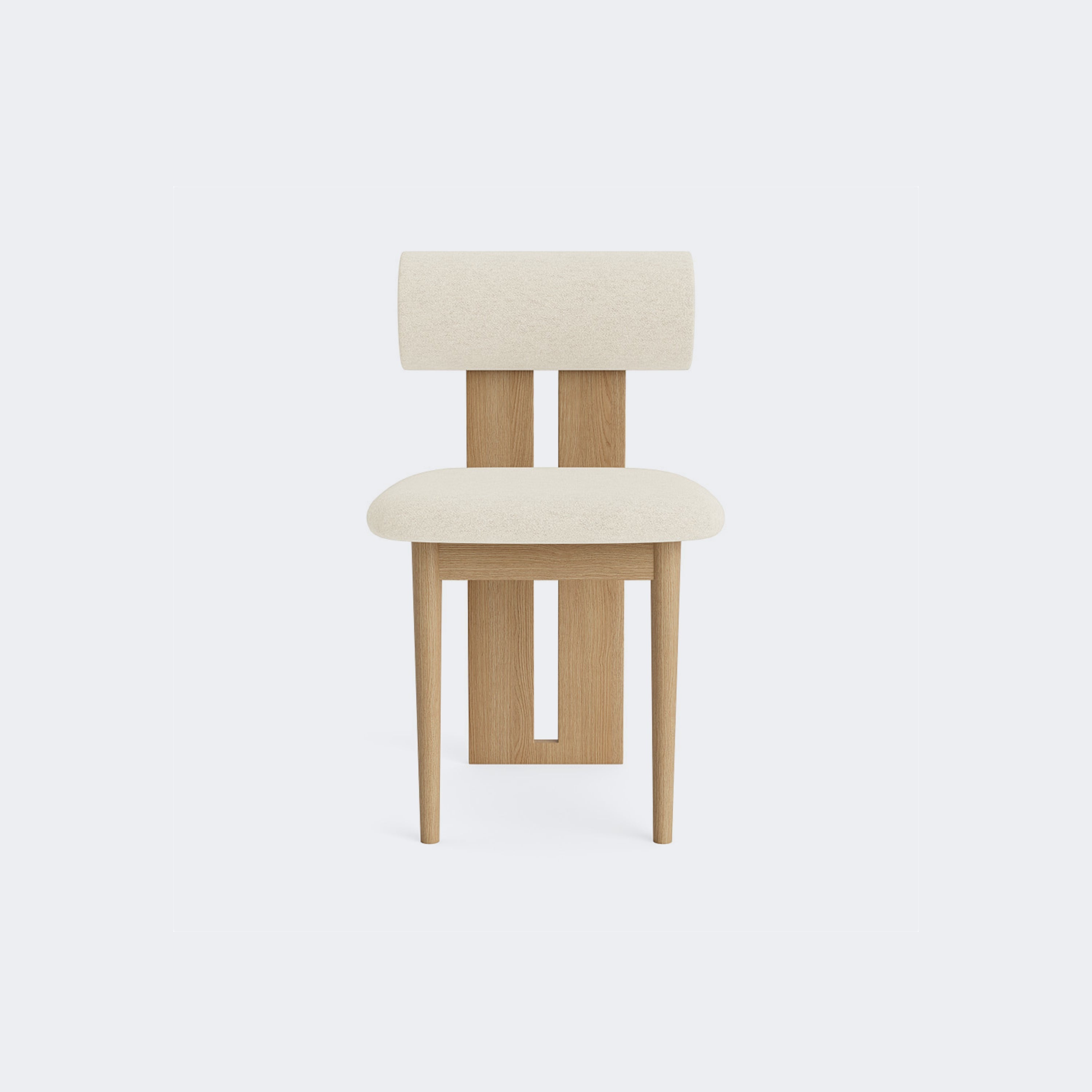 Norr11 Hippo Dining Chair Made To Order Natural Oak Barnum Bouclé 24 - KANSO
