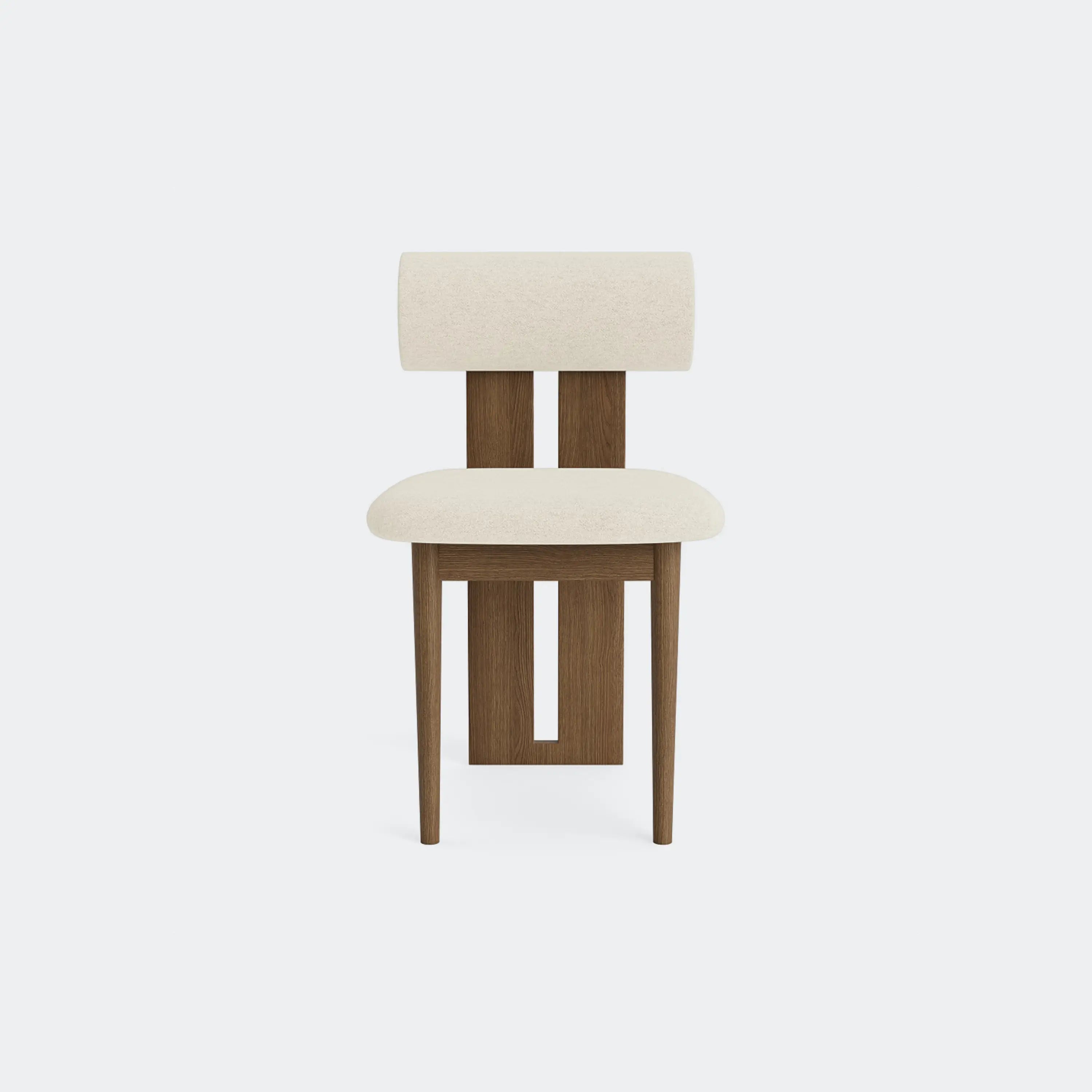 Norr11 Hippo Dining Chair Made To Order Light Smoked Oak Barnum Bouclé 24 - KANSO